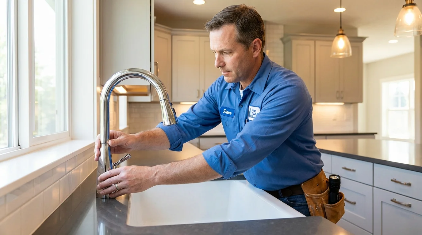 Kitchen faucet installation by Johns Plumbing LLC in Port Chester