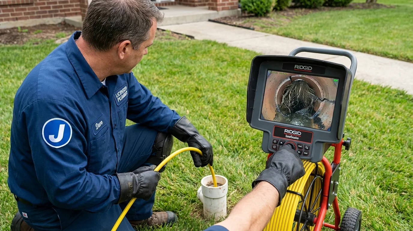 Sewer camera inspection being performed by Johns Plumbing LLC in Port Chester